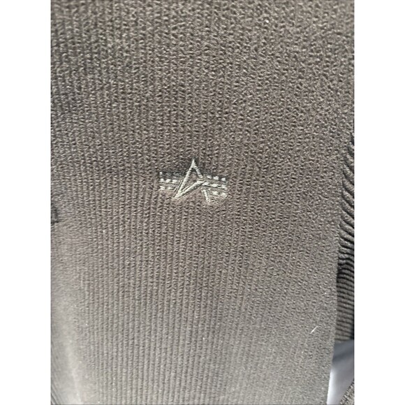 Alpha Industries S Ribbed Polar Fleece Pullover Sweater Mens Elbow Pads Military - Picture 4 of 16